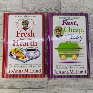 JoAnna Lund Healthy Exchanges Cookbook Lot Fresh From Hearth & Fast Cheap Easy‎
